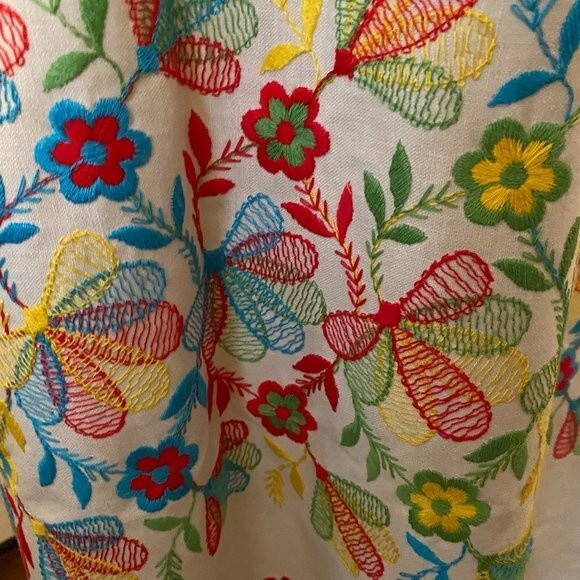 Vintage Berkshire B-Tween Embroidered Floral Lightweight Maxi Womens Dress - Picture 7 of 11